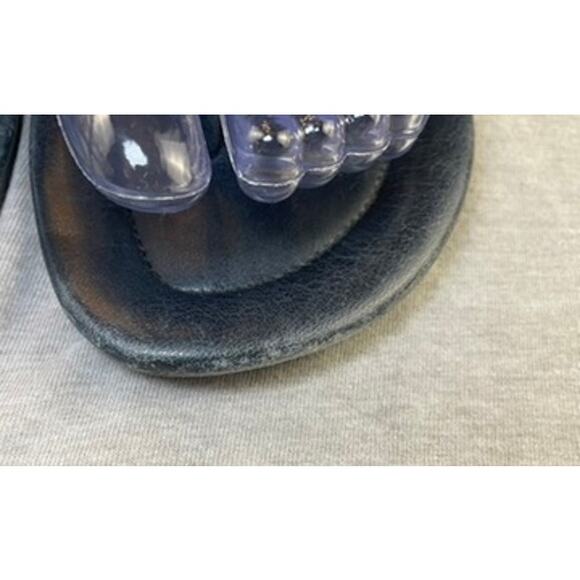 Tory Burch Miller Sandals Shoes Black Patent Leather 9 M - Picture 6 of 13